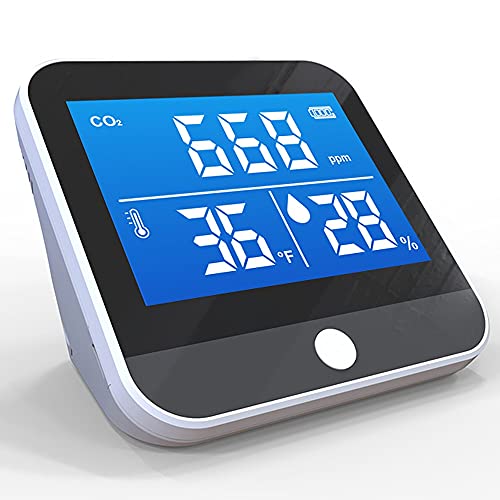 CO2 Meter Carbon Dioxide Detector, Temp Humidity Tester, Multifunctional Professional Air Quality Analyzer Monitor, Temperature Humidity Sensor