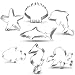 Under the Sea Creatures Cookie Cutter Set-3 Inches-7 Piece-Shark, Seastar, Seashell, Seahorse, Whale, Octopus, Fish Cookie Cutters Molds for Kids Birthday Party Supplies Favors.