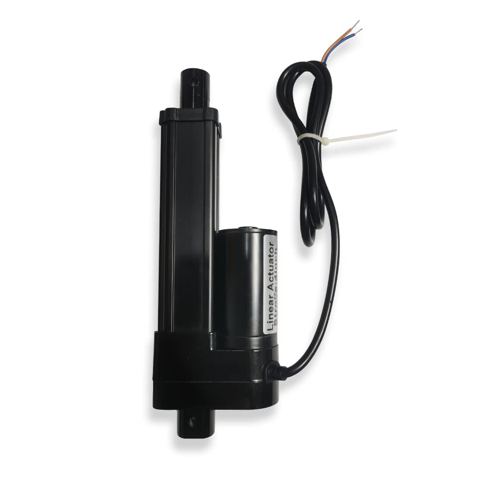 DEMOTOR PERFORMANCE 1500N High Speed 10mm/s Silent Mode Actuator Motor 4 Inch 4" Stroke Linear Actuator Black 12 Volt