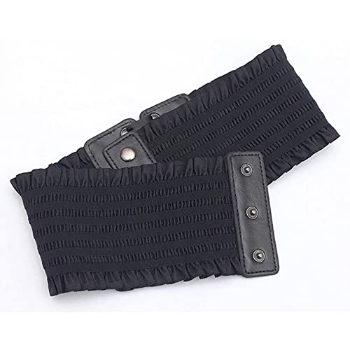 Generic Cinto de espartilho boho para mulheres cinto de elasticidade largo com borla elástico acessó