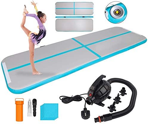 Polar Aurora 4” Thickness Tumbling Track Mats 10ft/13ft/16ft/20ft Air Inflatable path Tumbling Mat Track for Gymnastics with Electric Air Pump for Practice Gymnastics