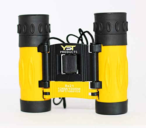 Orange Binoculars 8x21 YST PRODUCTS Real Kids/Adult Binoculars for Birds Watching, Compact Binoculars, Children's Binoculars, Lightweight Binoculars for Traveling, Small Boys and Girls Binoculars