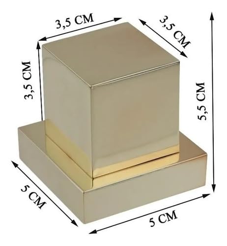 Acabamento De Registro Quadrado Dourado De Metal Padrão Deca