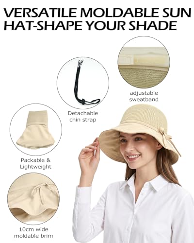 Sombrero grande de paja para mujer, XL ala ancha para verano miniatura 3
