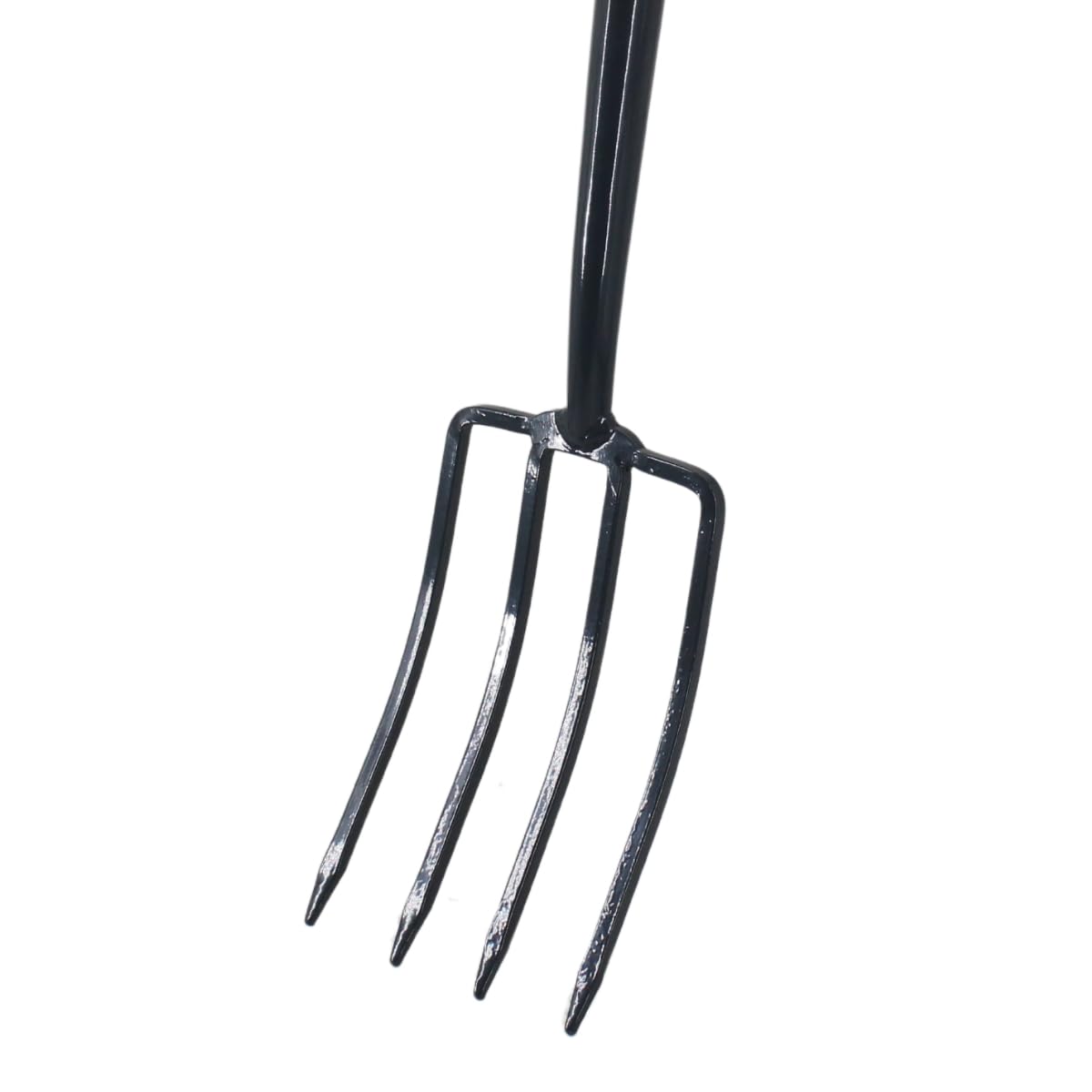 Rekord Grabegabel (Stahl, pulverbeschichtet) mit 4 Zinken, Schwanenhals und 76 cm T-Stiel aus Buchenholz, Arbeitsbreite: 18 cm, ideal zum Umgraben und um Böden aufzulockern