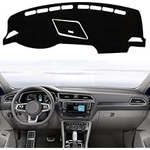 Rifoda Dash Board Cover Fit for Volkswagen VW Tiguan 2017-2024 Dashboard Cover Mat Non-Slip Carpet Sunshield Pad Sunshade Glare UV Rays Protector Black Edge