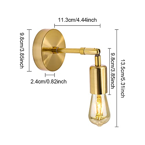 Image of Industrial Wall Light Vanity Light Wall Lamp Sconce, Wall Lighting Fixtures, Retro Rustic Wall Mount Lamp Vintage Bathroom Light Fixtures for Hallway Kitchen Bedroom Doorway[E27]