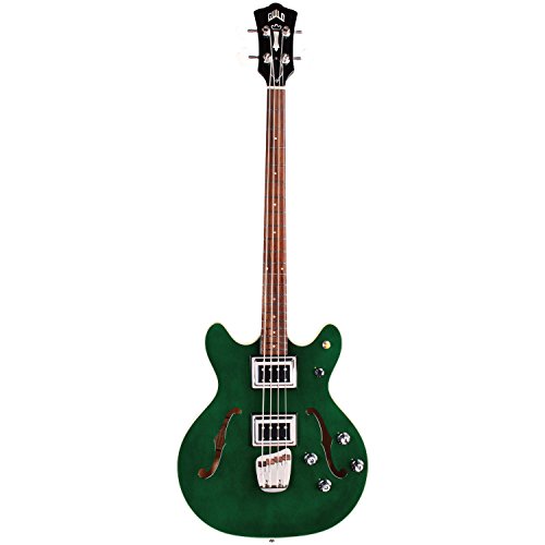 Guild Guitars Starfire Bass II Semi-Hollow Body Bass Guitar, in Emerald Green, Double-Cut, Newark St. Collection, with Hardshell Case