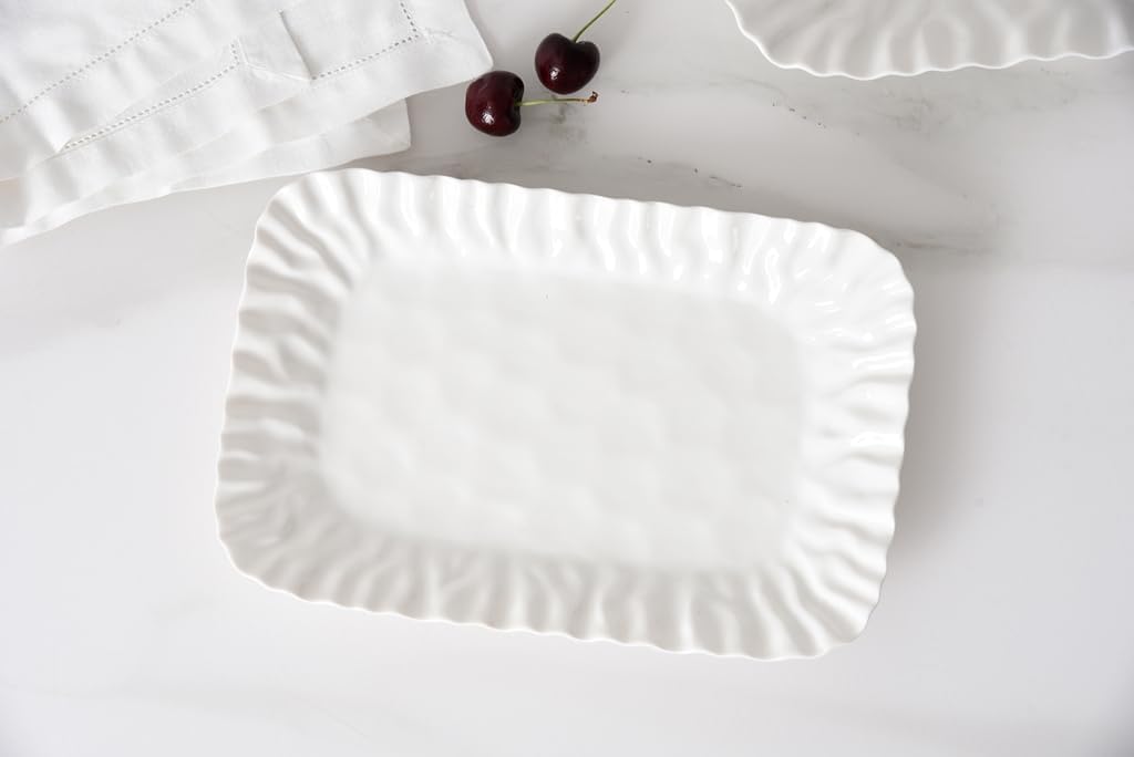 Pampa Bay Mascali Bianca Medium Deep Tray, 15" x 10" x 1.5"