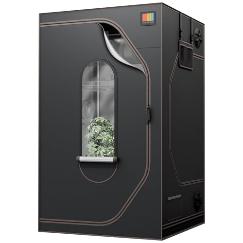 THE GROW'ING's 4x4 Plant Tent,48'x48'x80' High Enclosure Provides Superior Visibility and Easy Maintenance for Indoor Plant Growth
