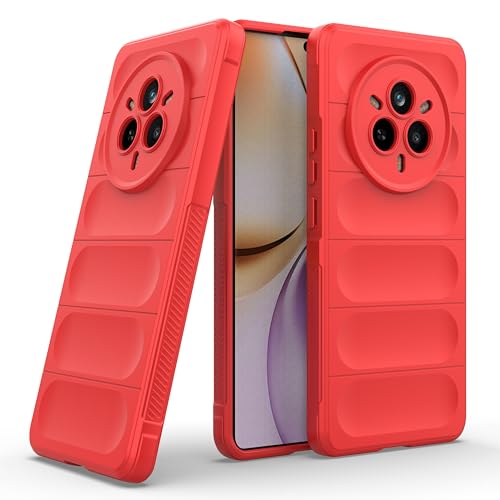 Image of amazon basics Back Case Cover for Realme 14 Pro 5G | Compatible for Realme 14 Pro 5G Back Case Cover | Liquid Silicon Magic Case with Camera Protection | Red