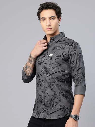 Image of Majestic Man Stylish Abstract Print Casual Shirt - Pure Cotton| Full Sleeve | Trendy & Comfortable