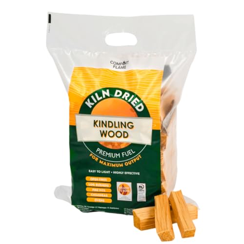 AMOS Kiln Dried Kindling Pine/Spruce Wood w/Carry Bag - 100% Natural Fire Starter for BBQ, Indoor/Outdoor Stoves, Camp, Stove & Camping Fuel, 1 Pack