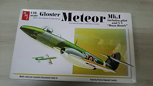 Gloster Meteor Mk.1 AMT 1/48 maquette avion chasseur à réaction avec missile V-1