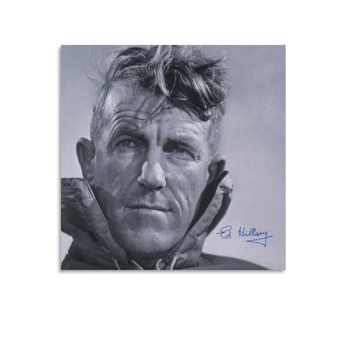 Poster Edmund Hillary sur toile pour décorer un mur blanc avec élégance