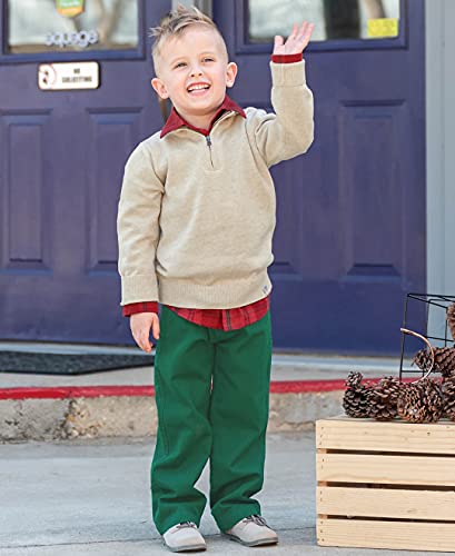 RUGGEDBUTTS Baby/Toddler Boys Oatmeal Quarter Zip Sweater - 12-18m2