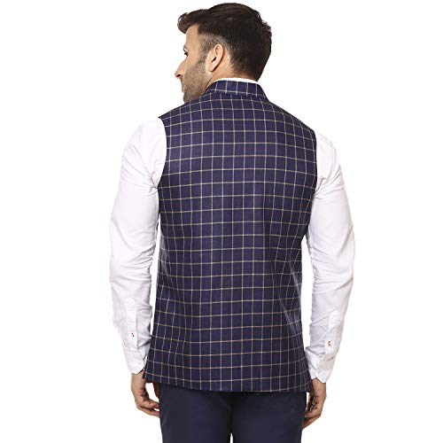 Image of Veera Paridhaan Men's Poly Cotton Jute Nehru Jacket