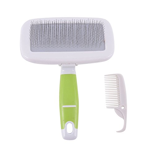 Balight Pet Dog Hair Fur Shedding Trimmer Brush Slicker Rake Tool+Small Comb Green S