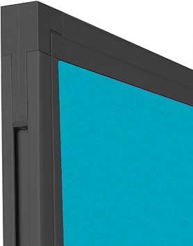 Exhibition Display Panel Kit with a Clip on Header | Double-Sided Cyan/Royal Blue with Black PVC Frame | (Portrait) - Ideal for Table or Desk top displays | Great for Healthcare & Education