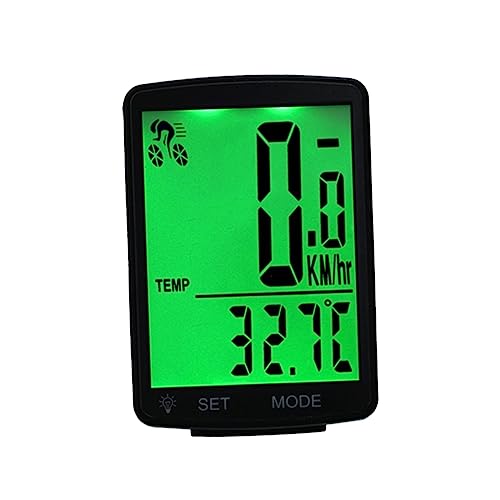 POPETPOP Bike Computer Back Light Speedometer for Road Mountain Folding Measures Speed Distance for Outdoor Activities