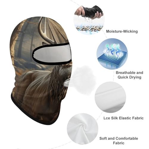 Balaclava para hombre, máscara para esquí y caza, cubre cara para ciclismo y actividades invernales miniatura 3