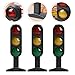 Toyvian Traffic Light Toy Set 3-Pack 7.87 Inch Educational Road Signal Light Models for Kids Early Learning Traffic Signs Pretend Play for Safety Awareness