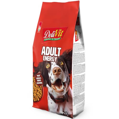 DeliVit Adult Energy – Crocchette per Cani Adulti Attivi 20 kg | Alta Energia & Proteine | Made in Italy
