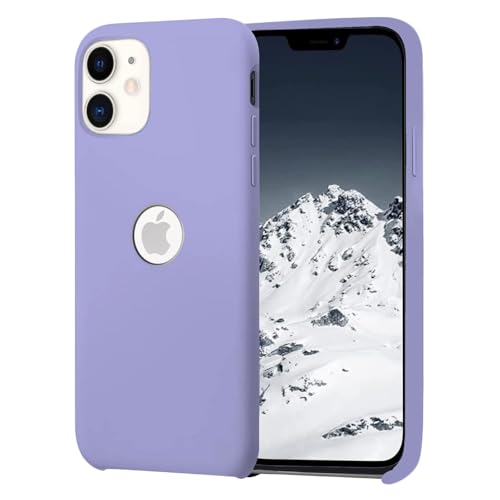 Image of VONZEE Liquid Silicone Soft Back Cover for iPhone 11 Case, Shockproof Slim Camera & Full Body Protection Non Yellowing Cover with Microfiber Lining & Logo Cut (6.1 Inch) -Lavender