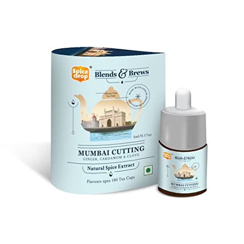 Spice Drop - Tea, Coffee, Latte | Premium Quality & Rich Aroma | Authentic Indian Spices Extract | Pure Spice Blend With No Added Color Or Preservative | Unsweetened | Non Gmo | Vegan | Gluten Free| 0.17 Oz | Upto 180 Cups (Chai Masala - Active, Pack Of 1) #TOP16