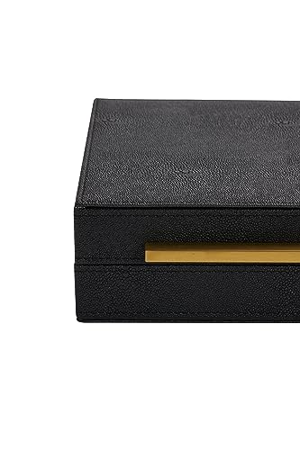 Generic Kingflux Black Shagreen Leather Decorative Box thumb #6
