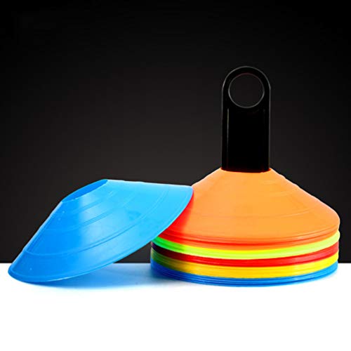 Conjunto de 51 peças de cones de disco BesPORTBLE, cones de futebol com suporte de cones de estrada,