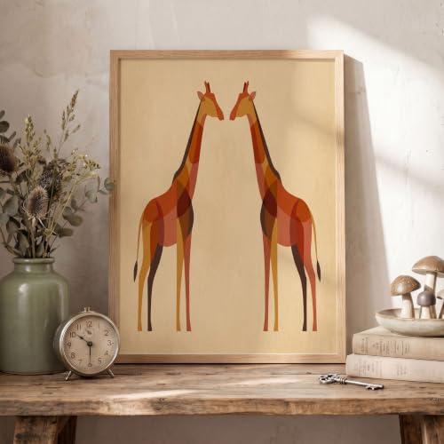 Cuadros decorativos de animales modernos en lienzo de 60x80cm marrón 2