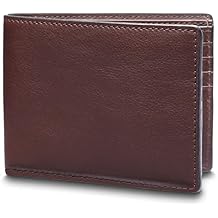 Bosca Navayo Slim 10 Pocket Wallet w/Removeable Flip I.D Passcase Dark Brown