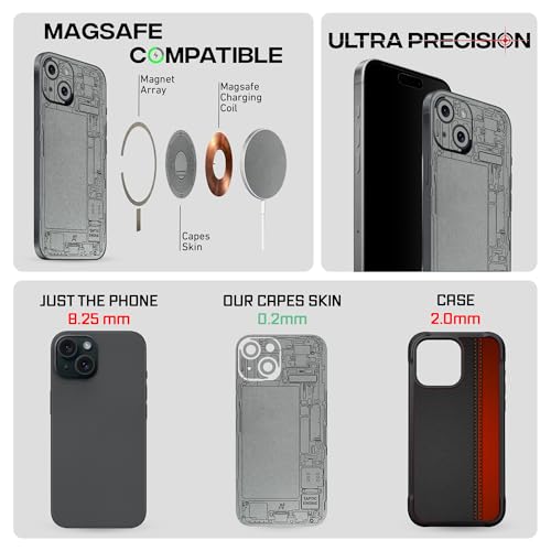 Image of Capes India Mobile Phone Skins Compatible with Apple iPhone 13 | Not a Cover /Case | Protective Film Vinyl Sticker (Teardown Silver, Full Body Skin + Tech Cleaner)