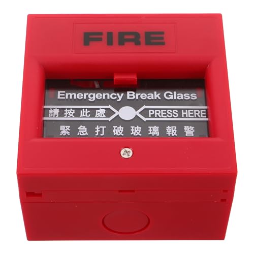 Estación de tiro manual reiniciable roja 809R con alarma de incendio y zumbador de seguridad