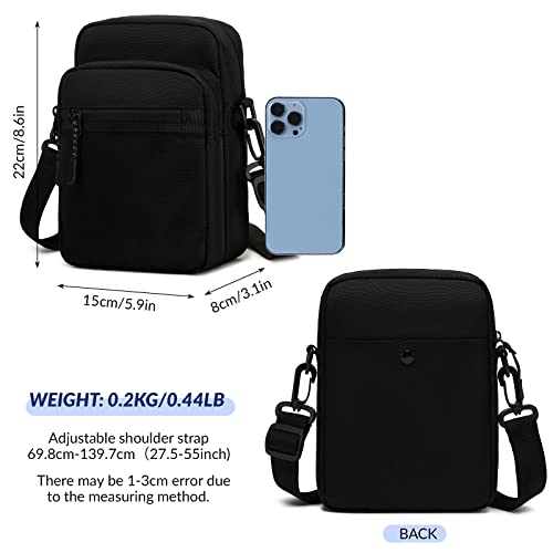 Lohol Small Messenger Bag for Men Women, Water Resistant Adjustable Crossbody Sling bag Purse for Travel Sports2