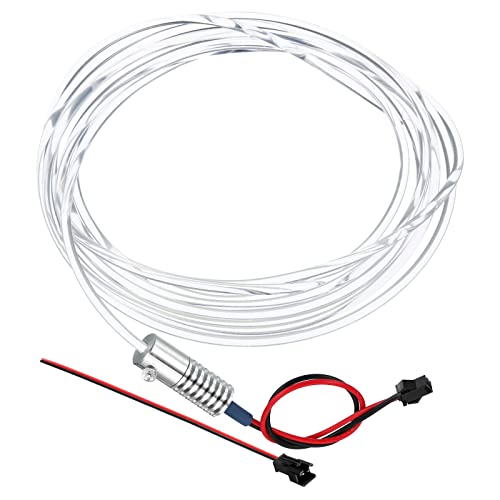 Image of PATIKIL 3mm 3.0m PMMA Side Glow Fiber Optic Cable Kit, with LED Aluminum Illuminator 12V 1.5W Guide Light Source Decoration for Home DIY Lighting, Blue