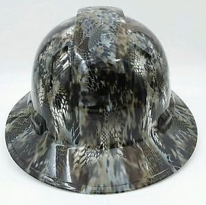 Wet Works Imaging Customized Pyramex Full Brim Camo Hard Hat with Ratcheting Suspension