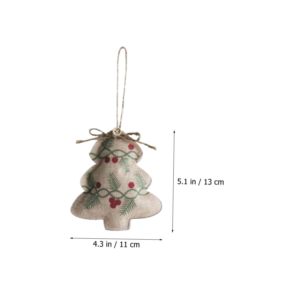 Cabilock 5 Sätze Weihnachtsbaum Hängende Dekoration Künstlicher Weihnachtsbaum Weihnachts-adventskalender-Wand Goldener Weihnachtsbaum Ornamente Girlanden Colorful Pp Baumwolle 4 Stück * 5