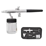 Master Performance Multi-Purpose Precision Dual-Action Siphon Feed Airbrush with Black Handle, 0.35 mm Tip, 3/4 oz Bottle