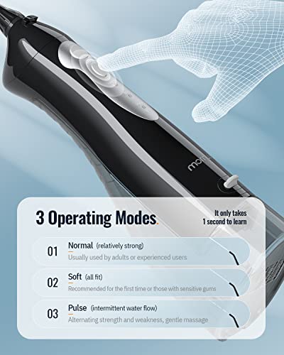 Water-Flosser-Mornwell-Water-Flossers-for-Teeth-330ML-Tank-USB-Rechargeable-Dental-Flosser-IPX7-Waterproof-3-Modes-4-Jet-Tips-Portable-Dental-Oral-IrrigatorProfessional-Water-Flosser