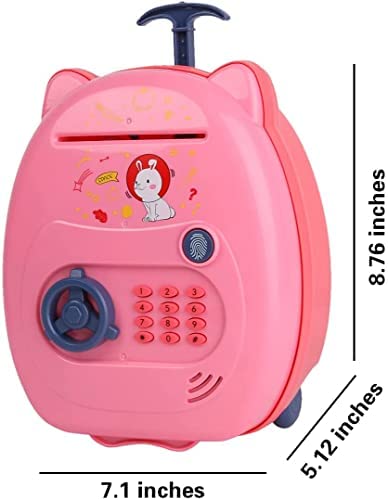 Piggy Bank, Atm Piggy Bank For Real Money,Auto Scroll Paper Money Saving Box Coin Bank With Safe Password,Best Gifts For Girls/Boys/Kids #TOP6