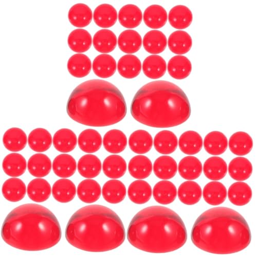 Unomor Sets Vase Decor Filler Red Glass Beads Flat Marble Marbles for Vase Fish Tank Decor Pcs