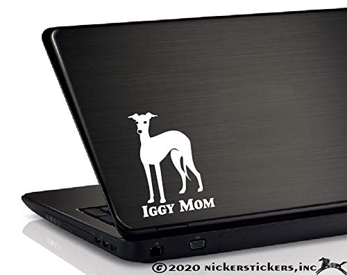 Iggy Mom | Nickerstickers® Vinyl Italian Greyhound Dog Window Decal Sticker #TOP2