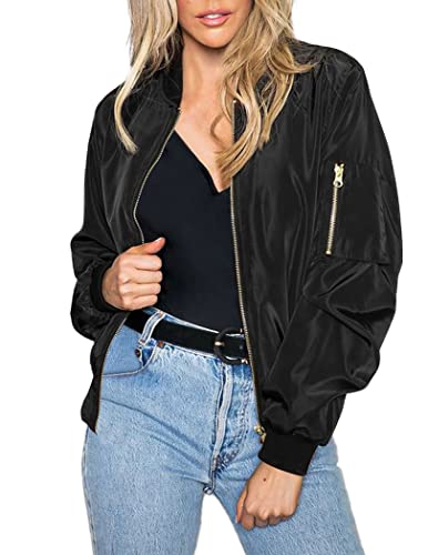 Veste bomber femme Zeagoo blouson léger zippé décontracté