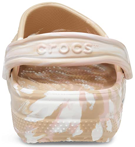 Crocs Unisex Classic Marbled Tie Dye Clog, Chai/Pink Rose, 4 Us Men #TOP2