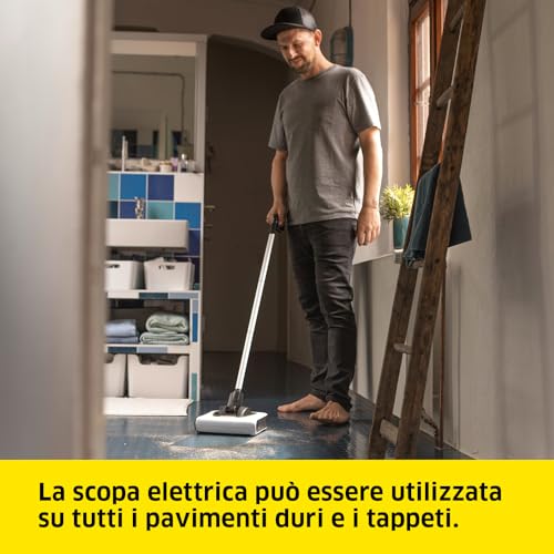 Kärcher Scopa Elettrica KB 5 per la Pulizia Rapida di tutti i Pavimenti, Batteria Agli Ioni di Litio con Autonomia 30 Minuti, Vano Raccolta 370 ml, Doppio Giunto Flessibile, Facile da Usare - 3