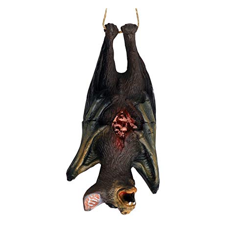 Halloween Realistic Bat Decoration Gory Latex Hanging Bat