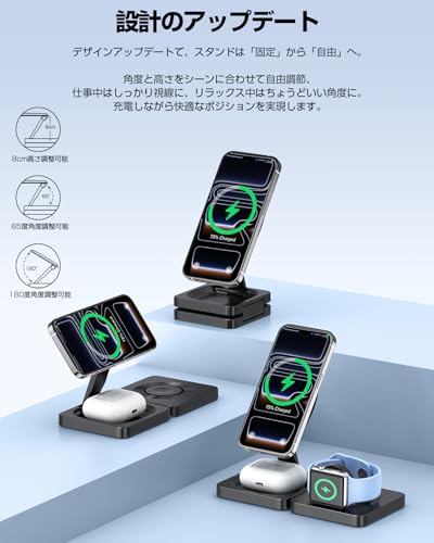 ADADPU ADADPU 3 in 1ワイヤレス充電器 M9 の商品画像 4