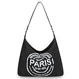 Große Kapazität & praktische Größe: Maße: (H) 29 x (B) 13 x (L) 34 cm; Gewicht: 0,28 kg. Diese hobo tasche mit reißverschluss ist nicht nur leicht, sondern bietet auch genug Platz für Ihr iPad, iPhone, Wasserflasche, Portemonnaie, Make-up, Regenschirm, Schlüssel und andere notwendige persönliche Gegenstände.